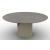 Twins W62.9-inch Ceramic/Metal Customizable Round Dining Table