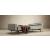 Dublexo Deluxe Fabric Sofa Bed w/Arms & Dark Wood Styletto Legs