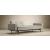 Dublexo Deluxe Fabric Sofa Bed w/Arms & Dark Wood Styletto Legs