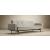 Dublexo Deluxe Fabric Sofa Bed w/Arms & Dark Wood Styletto Legs