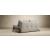 Cubed Deluxe Fabric Sofa Bed w/Dark Wood Legs, Queen Size
