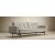 Dublexo Deluxe Fabric Sofa Bed w/Arms & Dark Wood Styletto Legs