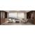 Dublexo Frej Fabric Sofa Bed w/Smoked Oak Arms & Legs