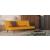 Unfurl Fabric Sofa Bed w/Dark Wood Legs
