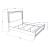 Lily MDF/Wood Panel Bed w/LED Light
