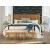 Wood Stone Top Bedside Table w/Drawer