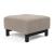 Deluxe Excess Fabric Ottoman w/Wood Legs