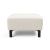 Deluxe Excess Fabric Ottoman w/Wood Legs