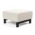 Deluxe Excess Fabric Ottoman w/Wood Legs