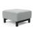 Deluxe Excess Fabric Ottoman w/Wood Legs