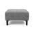 Deluxe Excess Fabric Ottoman w/Wood Legs