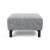 Deluxe Excess Fabric Ottoman w/Wood Legs