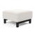 Deluxe Excess Fabric Ottoman w/Wood Legs