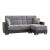 Armada Fabric/PU Convertible L-Shaped Sectional Sofa
