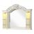Platinum Wood Veneer Mirror with LED Lighting & Shelves