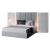 Helen Platform Bed w/LED Fabric Headboard