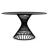 Vortex W47.2-inch Ceramic/Metal Customizable Round Dining Table