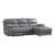 Hailey Leather/PVC Reclining Sofa with Right Chaise