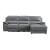 Hailey Leather/PVC Reclining Sofa with Right Chaise