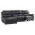 Hailey Leather/PVC Reclining Modular Sofa Chaise