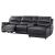 Hailey Leather/PVC Reclining Modular Sofa Chaise