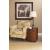 Rectangular Wood 3-Drawer Bowfront Chairside Table