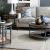Austin Wood/Metal Round Coffee Table Set