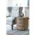 Rectangular Wood 3-Drawer Bowfront Chairside Table