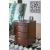 Rectangular Wood 3-Drawer Bowfront Chairside Table