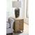 Oblique Wood Charging Chairside Table