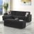 Harmony Fabric Convertible L-Shaped Loveseat Sectional