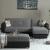 Harmony Fabric/PU Convertible Sectional Living Room Set