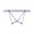 Harmony Glass Top Console Table with Chrome Base