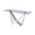 Harmony Glass Top Console Table with Chrome Base