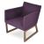Harput Leatherette Sled Wood Lounge Armchair