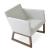 Harput Leatherette Sled Wood Lounge Armchair