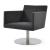 Harput Leatherette Round Swivel Lounge Armchair