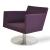 Harput Leatherette Round Swivel Lounge Armchair