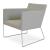 Harput Leatherette Wire Sled Lounge Armchair