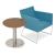 Harput Leatherette Wire Sled Lounge Armchair