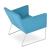 Harput Leatherette Wire Sled Lounge Armchair