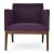 Harput Leatherette Lounge Armchair w/Wood Base