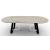 Sunshine W98.4-inch Ceramic/Metal Customizable Oval Dining Table
