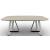 Sunshine W78.7-inch Ceramic/Metal Customizable Elliptical Dining Table