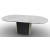 Yoroi W78.7-inch Ceramic/Metal/Wood Customizable Oval Dining Table
