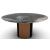 Yoroi W62.9-inch Ceramic/Metal/Wood Customizable Round Dining Table