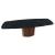 Yoroi Metal/Ceramic/Veneer Rectangular Extendable Dining Table w/Rounded Corners