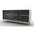 Universal Ceramic/Wood Customizable Sideboard w/3 Glass Doors & Metal Feet