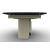 Twins Metal/Ceramic Rectangular Extendable Dining Table w/Rounded Corners