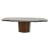 Yoroi Metal/Ceramic/Veneer Rectangular Extendable Dining Table w/Rounded Corners